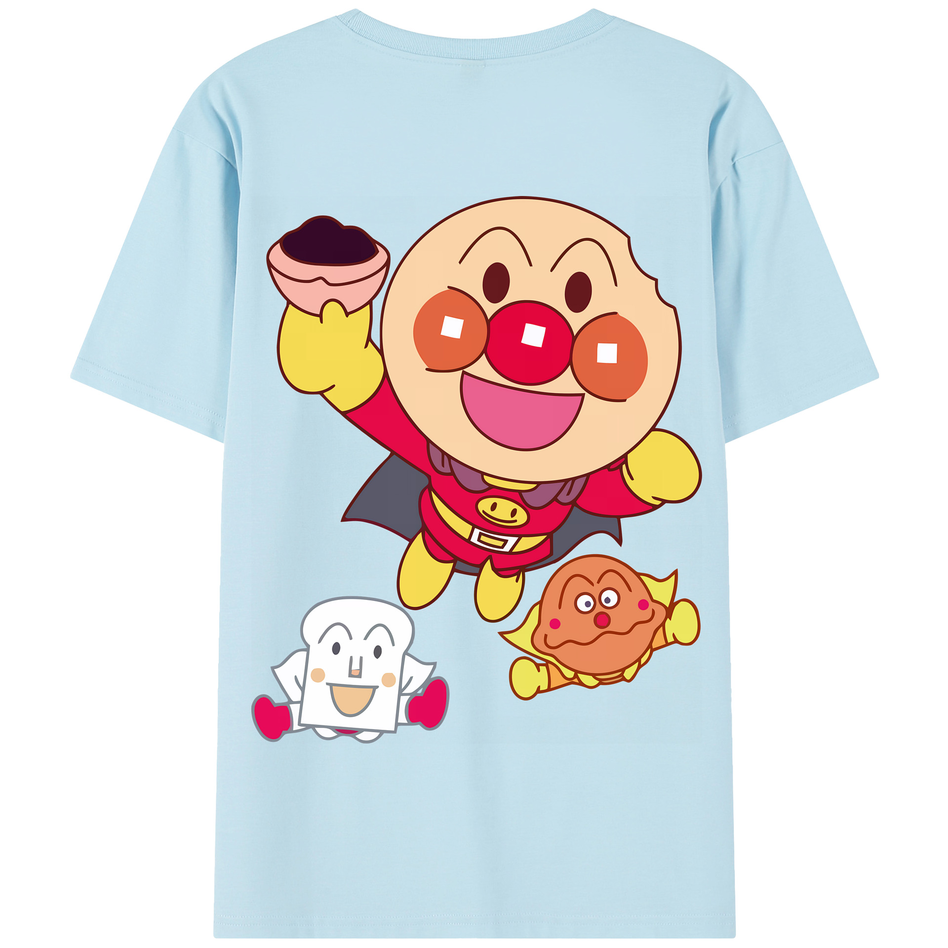 （画像用） アンパンマン Anpanman 綿100％半袖Tシャツ（背面プリント）